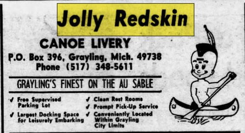 Jolly Redskin Canoe Livery - Jun 27 1971 Article (newer photo)